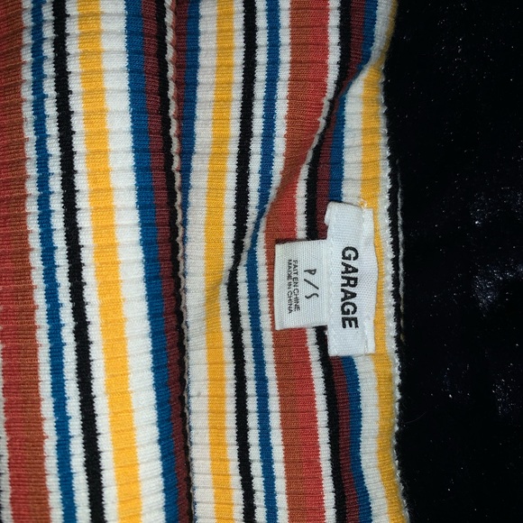 Garage Multicoloured Cropped Tube Top Size Small - Picture 3 of 3